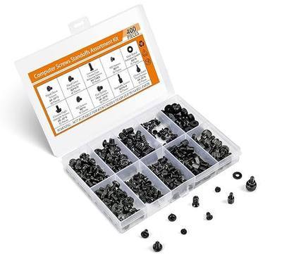400PCS Motherboard Standoffs Computer Screws Assortment Kit for Motherboard PC Fan HDD Power Supply SSD Hard Drive Graphics PC Case, Motherboard Mounting Screws for DIY PC Building and Repair