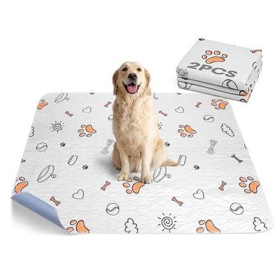 Washable Pee Pads for Dogs, 2 Pack Large 36"x41" Super Absorbent Reusable Dog Training Pads, 100% Waterproof Non-Slip Puppy Whelping Dog Playpen Indoor Pads Mat Pet Supplies