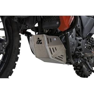 Tusk Aluminum Heavy-Duty Skid Plate for Engine Protection Bash Plate Glide Plate Silver Compatible with Kawasaki KLR650 2022-2026