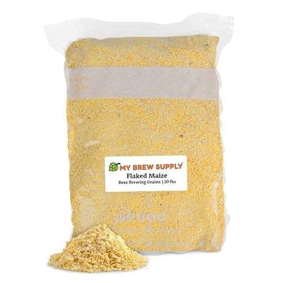 My Brew Supply Flaked Maize Premium Beer Making Grain | Bulk Unmalted Flaked Corn for Light American Pilsners, Cream Ales, and Bourbon Mashes | Grown & Processed in the USA | 10lb Bag