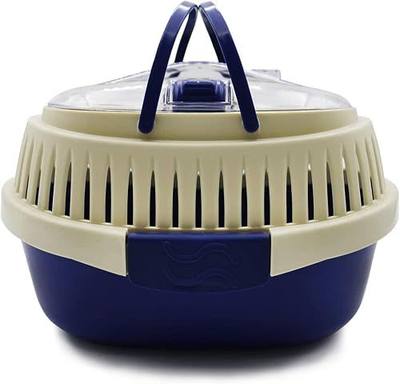 KAMEIOU Blue Small Animal Carrier for Guinea Pig, Sugar Glider, Hamster, Hedgehog, Chinchillas, Rat, Snakes - Portable, Lightweight, Breathable - Travel, Outdoor, Home Use