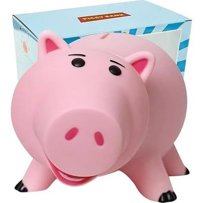 Piggy Bank Unbreakable Cute Pink Pig Money Bank Plastic Saving Coin Bank for Kids Christmas Birthday Gift