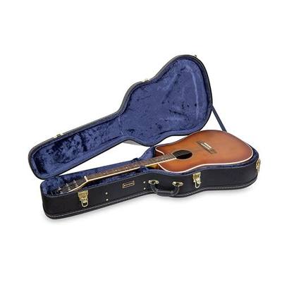 Crossrock Dreadnought Guitar Case for Martin D28, compatible to Taylor Grand Auditorium-Hard-Shell Wooden Case-Black (CRW620D28BK)