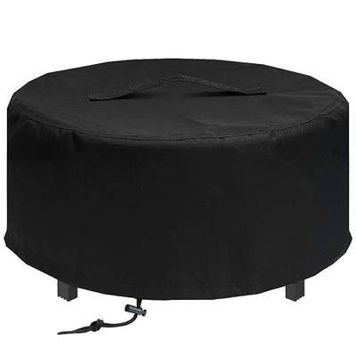 Fire Pit Cover for Solo Stove - Surround Tabletop Shelter, Elevation for Yukon Wood Burning Outdoor Fire, Black, 54" D x 21" H