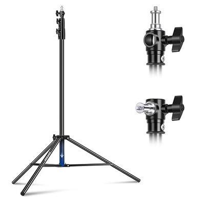 NEEWER 8.5ft/2.6m Air Cushioned Light Stand, Heavy Duty Metal Photography Tripod Stand with 1/4" to 3/8" Reversible Spigot, 3 Way Mounting Interface & Metal Locking Knobs, Max Load 5.5lb/2.5kg