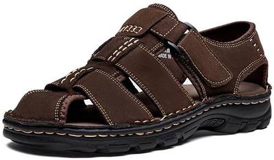 Jousen Men's Sandals Leather Arch Support Fisherman