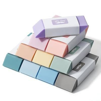 Mr. Pen- Pencil Erasers, 10 Pack, Morandi Colors | Soft Rubber Pencil Erasers for School, Office, Art Sketching, Homework, Exams, Clean Smudge-Free Correction