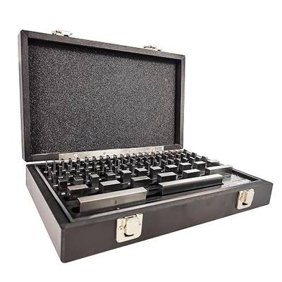 HFS(R) Gauge Block Set Grade Economy Gage Precision Calibration Tool for Dimensional Metrology Alloy Tool Steel Certified and Serialized 81PCS 0.1001" to 4"