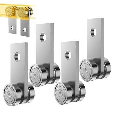 HZG 2 Wheel Trolley Assembly Rollers, Two Bearing Trolley Assembly for 1-5/8" Wide and All 1-5/8" or Taller Strut Channel, Trolley Roller Garage Pulley System Hoist System(4 Sets)