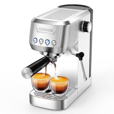 MAttinata Espresso Coffee Machine, Compact Espresso Maker 20 Bar, Stainless Steel Cappuccino Machines With Steam Milk Frother For Home Barista, Office Mattino