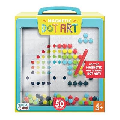 Chuckle & Roar Dot Art Designer, Magnetic Drawing Board, Mess Free, 3+ | Screen-Free Creative Play, Magnetic Bead Play, 50 Guided Activities, Road Trip Activities for Kids, Open-Ended Dot Art
