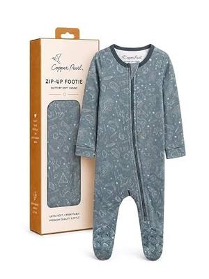 Copper Pearl Zip-Up Footie Baby Pajamas – Soft Newborn Onesies for Boys & Girls, Tag-Free with Two-Way Zipper Baby Sleepers for Newborn - 24 Months, Hogwarts™