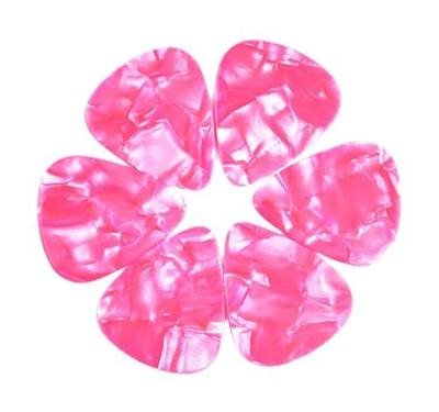 Celluloid Pink Pearl Guitar Or Bass Pick - 0.96 mm Heavy Gauge - 351 Shape - 24 Pack