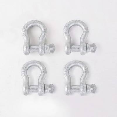 Size 1/2" Anchor Shackle, Carbon Steel Body Material, Alloy Steel Pin Material, 4 PK.