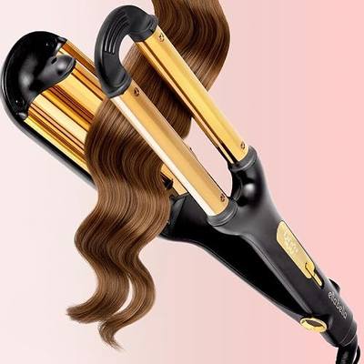 ELLA BELLA® Open Waver Curling Iron • 3 Barrel Hair Crimper Tool • Instant & Long-Lasting Open Waves • Digital Display to Accurately Control Temperature • Deep Waver Curler • Suitable for All Hair