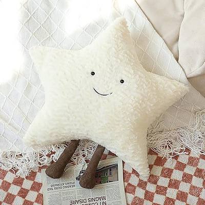 Moon Star Sun Pillow Sofa Cushion | Decorative Lumbar Support Pillow | Soft Plush Decorative Pillow (15inches, Star)