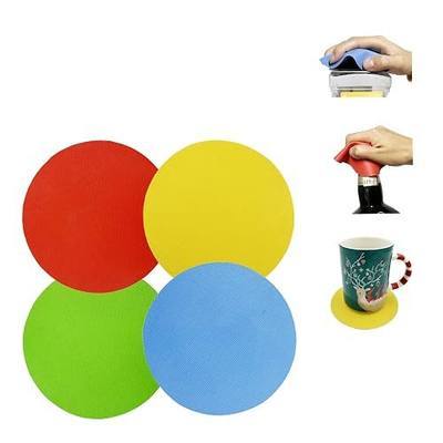 Jar Opener Kit, 5 in 1 Multi Function Can Opener, 4 in 1 Bottle Opener with Non Slip Rubber Jar Gripper Pad for Arthritis Weak Hands