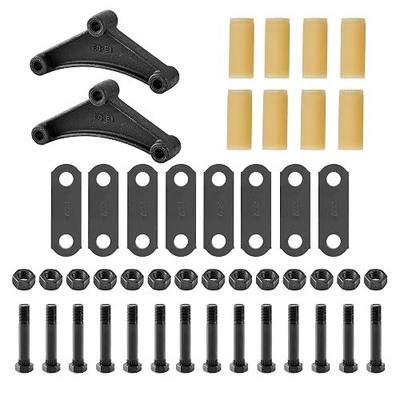 Lonffery 2 Packs 7-3/4 Trailer Alex Equalizer with 256L Shackle Straps Kit Fit for 3500lb-5200lb Axle Double Eye Spring
