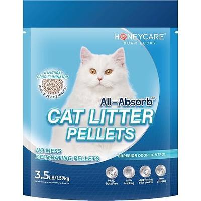 Honey Care All-Absorb Cat Litter Pellets, Zeolite, Long-Lasting Odor Control Non-climping Litter, 3.5 Lbs Pack