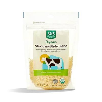 365 by Whole Foods Market, Organic Mexican-Style Cheese Blend, Shredded, 6 Ounce