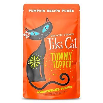 Tiki Cat Tummy Topper, Pumpkin Recipe Puree, Formulated to Support Healthy Digestion, Mousse Cat Food Topper, 1.5 oz. Pouch (12 Count)