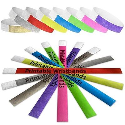 Mr-Label – 800 Ct. ¾ Tyvek Printable Paper Wristbands for Inkjet Printer Only – Waterproof and Tear-Resistant Ticket Bands - ID Arm Bands for Party | Concert | Event | Club VIP| Festival – 8 Colors