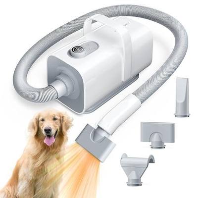 HomeRunPet Dog Dryer, Ultra Quiet High Velocity Pet Blow Dryer, 268 MPH | 43dB Ultra Quiet, 268 MPH High Velocity Forced Air, 99 Adjustable Speeds, 3 Temperature Settings, LED Display, 6.5ft Hose