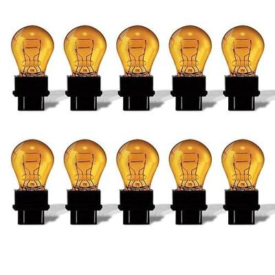 3157A(Amber) Light Bulb 10 Pack,3157 Automotive Brake Light Turn 3157 Miniature Bulb Mini Bulb Taillight Turn Signal Light,Replacement for Cars,Trucks,SUVs