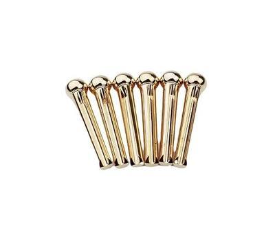 Guyker Guitar Bridge Pins, Pure Brass Pins Endpin for 6 Strings Folk Acoustic Guitar Nail Pegs Fixed Cone Replacement Parts High Craftsmanship 1 Set (6 Pcs)