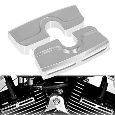 Spark Plug Head Bolt Covers Fit for Harley Twin Cam 1999-2017 | Chrome Finish, Billet Aluminum, Fits Electra Glide, Road King, Street Glide, Road Glide, Softail, Dyna and Trike Models