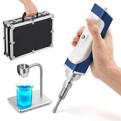 Bonvoisin Handheld Ultrasonic Homogenizer Emulsifier Sonicator Processor Cell Disruptor Mixer with Bracket Carrying Case 110V (8mm 50-300ml)