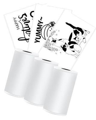 Phomemo M02L White Adhesive Thermal Paper, Sticker Paper Printer Paper