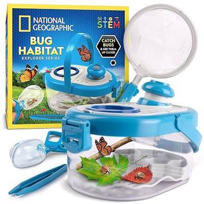 National Geographic Bug Catcher Kit and Outdoor Insect Habitat for Kids | 360-Degree Viewer, 2 Magnifying Lenses, Catching Net, Tweezers, Outdoor Exploration Toy, Insect Science, Birthday Gift