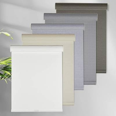 Tonature Blackout Cordless Roller Blinds for Windows(86" W x 72" H,Beige) | Roller Shades with Texture Fabric UV Protection Thermal Insulated Blinds for kitchen,Bedroom,Living Room, Home Office