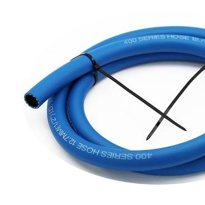 Blue -8 AN NBR Push on Hose Fuel Line Compatible with Fuel System, E85, E10, Oils, Ethanol, Lubricants and Coolant (10 feet, AN8, 1/2 ID)