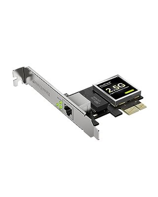 BrosTrend 2.5Gb Network Card, PCIe Network Adapter RJ45 NIC with Extra Low-profile Bracket PCI Express Gigabit Ethernet Card for Windows 11/10/8.1/8/7/XP, Windows Server... Limited Lifetime Protection