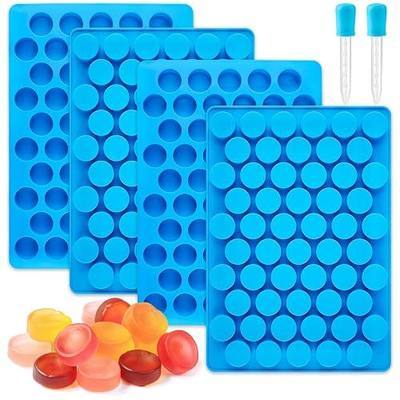 JOERSH Round Candy Molds, 220 Cavities, 4Pcs | Silicone Molds, Non Stick, For Hard Candy, Gummy, Caramel, Chocolate, Ganache, Ice Cube
