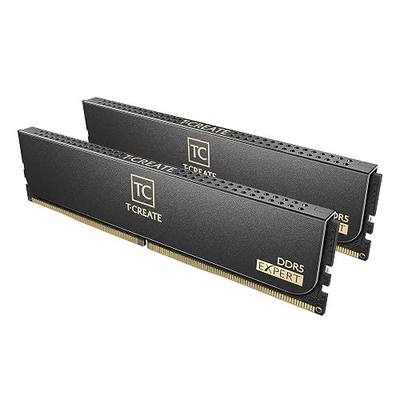 TEAMGROUP T-Create Expert CL30 Overclocking 10L DDR5 32GB Kit (2 x 16GB) 6000MHz (PC5-48000) Intel XMP 3.0 & AMD EXPO Compatible Desktop Memory Module Ram Black - CTCED532G6000HC30DC01