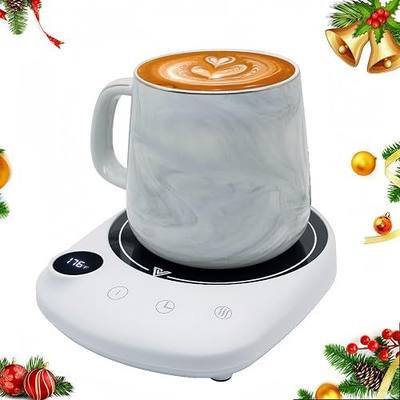 ARISKEY Coffee Mug Warmer,Smart Cup Warmer Auto Shut Off with 5 Temp and 1-12H Timer Setting,50W Electric Beverage Tea Milk Warmer for Cups, Heating Plate Candle Wax Warmer Up to 176℉(Touch Button)