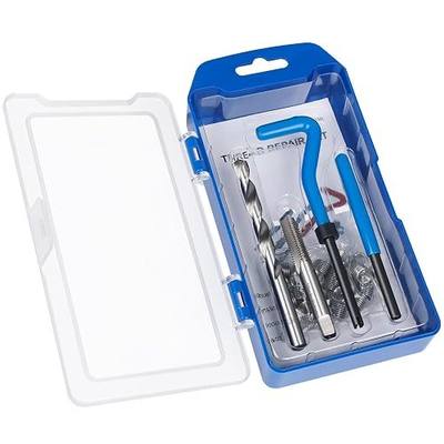 30PC SAE Helicoil Thread Repair Kit 5/16-18 inch with HSS Drill | Rethreading Tools for Internal Screw Holes Repairing (Blue)