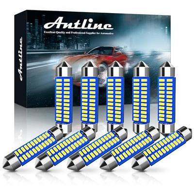 Antline 211-2 212-2 578 569 214-2 41MM 1.61”LED Bulb White, Super Bright Canbus Error Free 12 Volt Replacements for Interior Dome Map Vanity Mirror Sun Visor Lights (Pack of 10)
