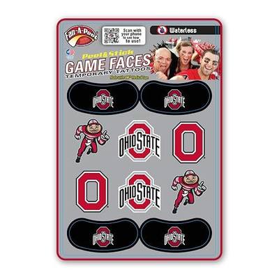 The Ohio State Buckeyes Waterless Temporary Tattoos - Hypoallergenic Peel & Stick Tattoos for Fans - Waterproof, Sweatproof and Vibrant - Officially Licensed Game Day Accessories