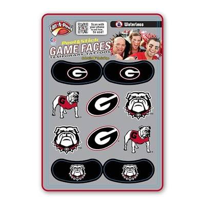 Fan-A-Peel Georgia Bulldogs Waterless Temporary Tattoos – Hypoallergenic, Waterproof Peel and Stick Tattoos – Fun and Easy Sports Team Accessories for Game Day and Everyday Use – Officially Licensed