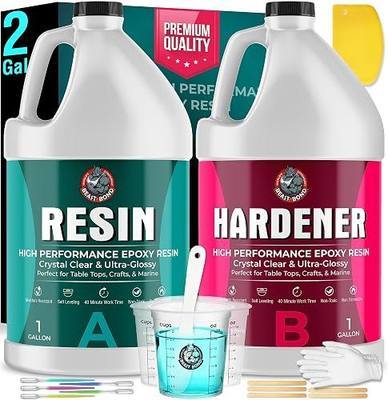 Beast Bond Epoxy Resin 2 Gallon Kit, High-Performance Table Top | Self-Leveling, Minimal Bubbles, Clear Glossy, UV Resistant, Perfect for Table Tops Crafts DIY