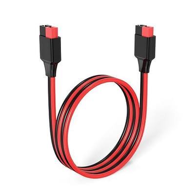 ELFCULB 45A Connector Extension Cable Compatible with Anderson 12AWG 2FT | 45A battery connector cable with stranded tinned copper wire for battery systems, RVs, and power equipment.