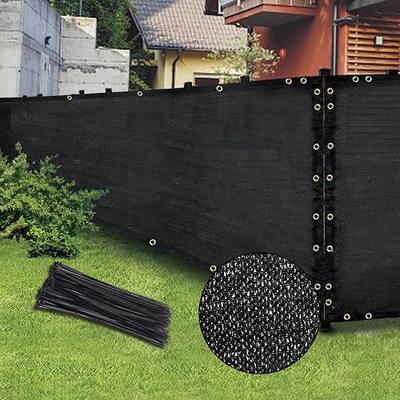 Black 5FT X 50FT Outdoor Privacy Screen Fence & Mesh Shade Net Cover, Ideal for Garden and Backyard - Enhances Privacy for Fencing & Chain Link, Perfect for Patio Privacy Wall, Slats,Freestanding