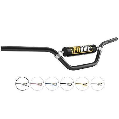 Handlebars 7/8 Inch Universal Mid-Rise Handle Bar with Crossbar Pad Black | RUTU Upgraded Universal Motorcycle Dirt Bike Handle Bar, Mid-Rise Mini Bike Pit Bike Handlebar for Motocross ATV Quad