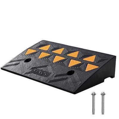 VEVOR Rubber Curb Ramp 4.25" Rise Height, 11.8" Width 19.7" Length Driveway Ramp for Curb, 15T Heavy Duty for Forklifts, Trucks, Buses, Cars, Wheelchairs, Bikes