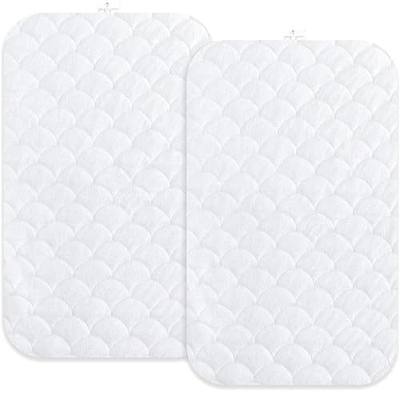 Joey + Joan Waterproof Bassinet Mattress Pad Cover Compatible with Baby Delight Beside Me Dreamer Bassinet – 2 Pack Quilted Mattress Protector Made from Ultra Soft Bamboo Viscose Terry – 21" x 33"