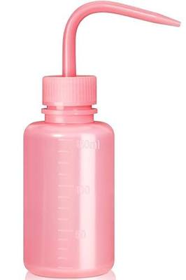 Valchoose 150ml Pink LDPE Squeeze Wash Bottle, Bent Nozzle Portable, 1 Pack | Mini Fitted Lid Prevents Liquid Leakage, Soft Body Delivers Effortless Pressing, Fits Lash Cleaning, Small Plant Irrigation